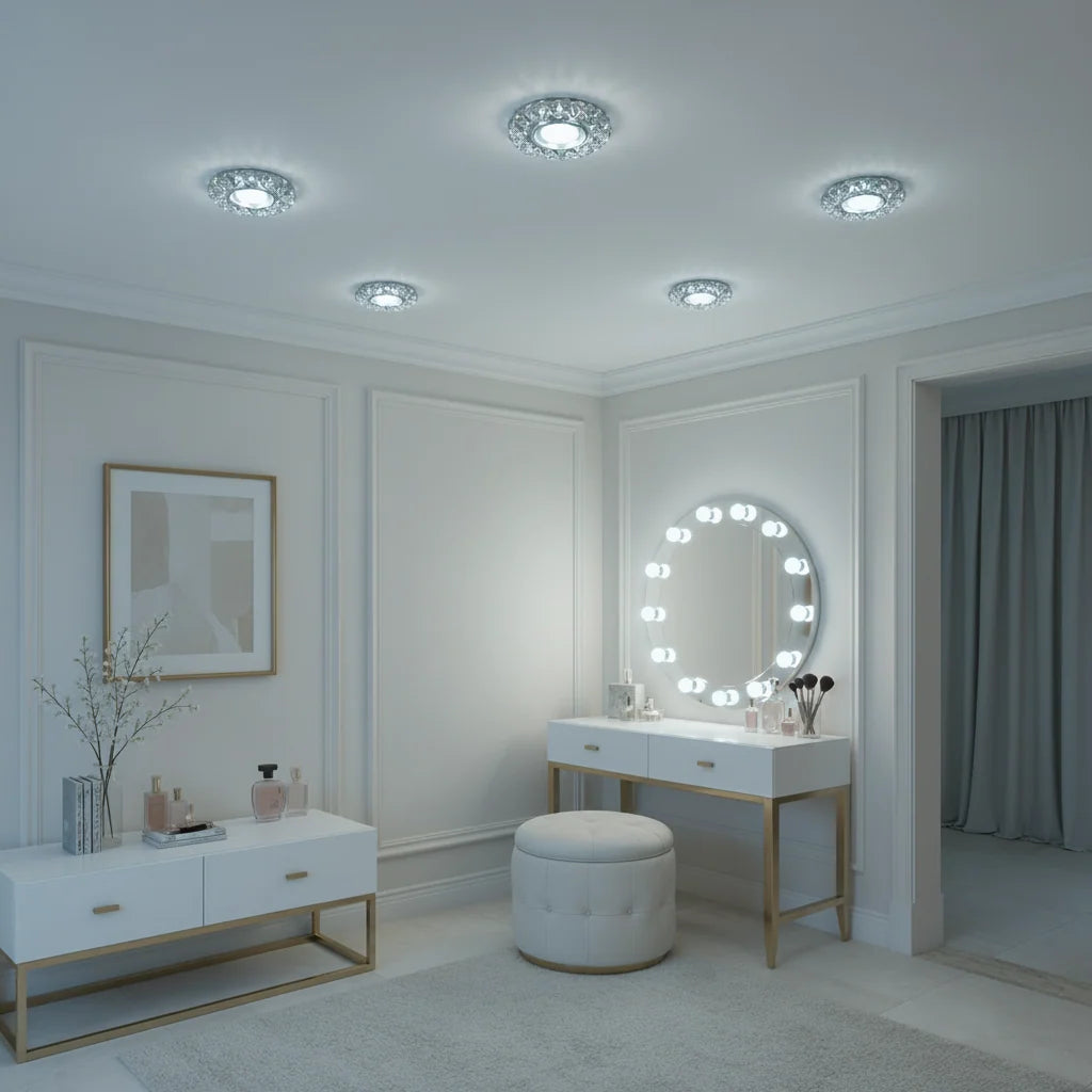 Spot LED ORBITA, 5W, Rotund, Lumina Rece / Calda, Bronz Antichizat, Rasina si Sticla