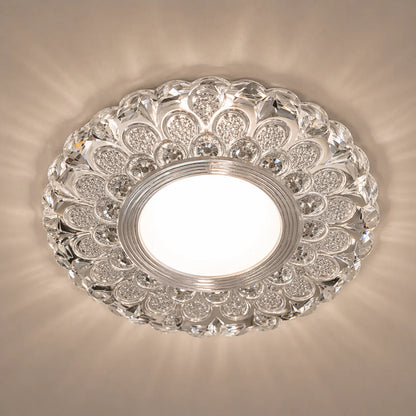 Spot LED ORBITA, 5W, Rotund, Lumina Rece + RGB, Alb, Rasina si Sticla