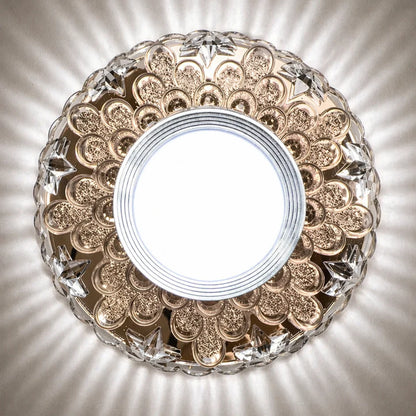 Spot LED ORBITA, 5W, Rotund, Lumina Rece/ Calda, Bronz Antichizat, Rasina si Sticla