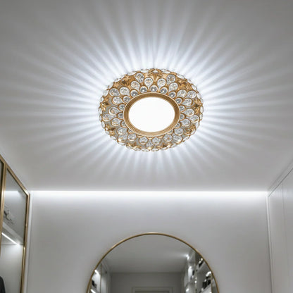 Spot LED ORBITA, 5W, Rotund, Lumina Rece/ Calda, Bronz Antichizat, Rasina si Sticla