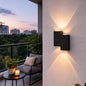 Aplica LED AX232, Exterior, 4 Surse, 4W, Negru, 3000K