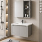 Set Mobilier TIVOLI pentru Baie , Dulap Lavoar+Dulap Oglinda 60cm, 2 Piese, Gri si Alb