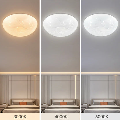 Plafoniera LED Flux 23 cm, 22W, 3000K / 4000K / 6000K, Alb, Metal si Acril