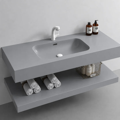 Set Mobilier KROSS pentru Baie, 80cm, 3 Piese, Gri