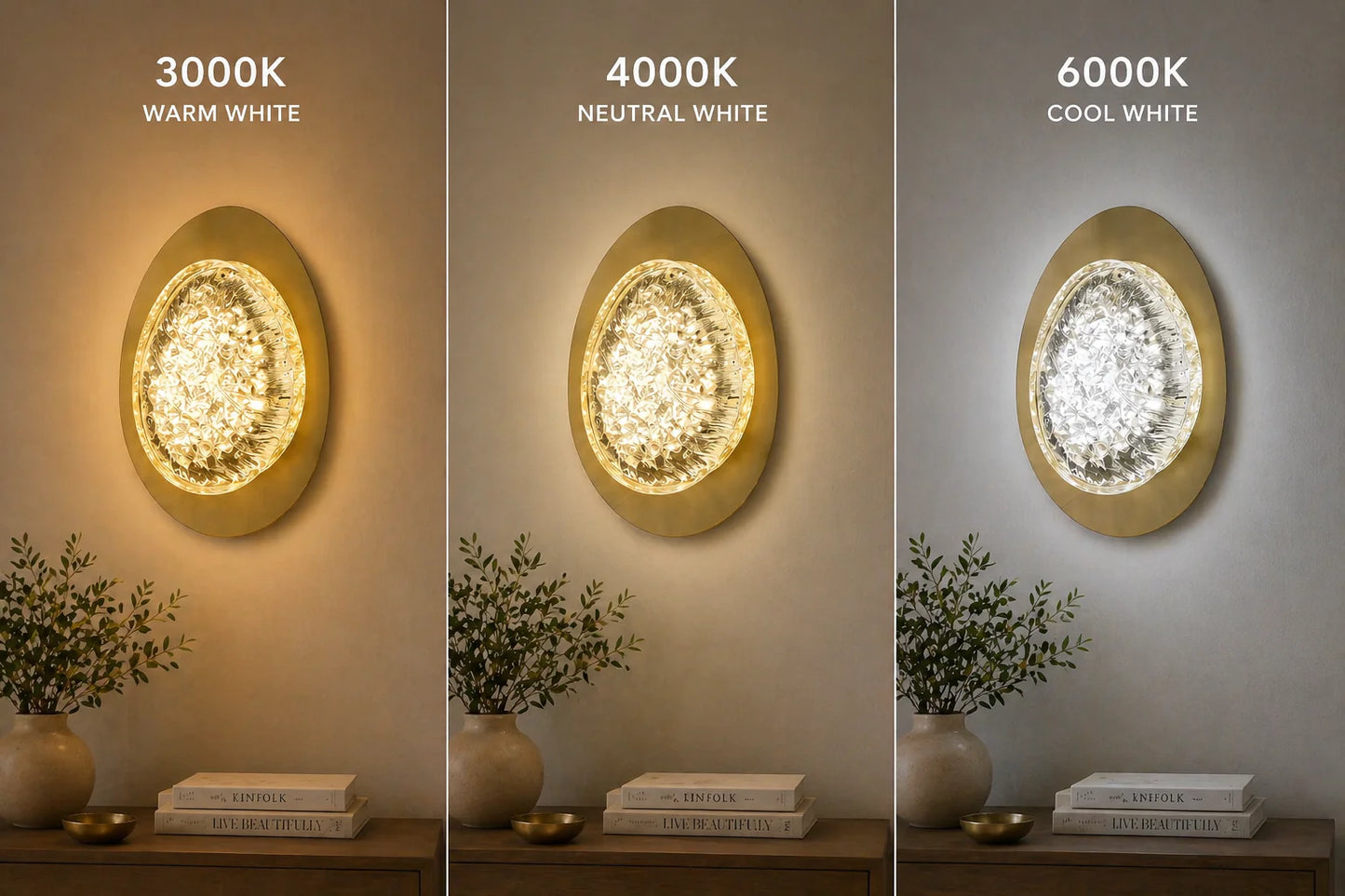 Aplica LED Decorativa GEM Lumina Rece/Neutra/Calda Auriu