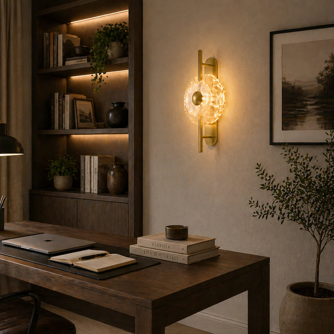 Aplica LED Decorativa ARC Ø30 cm Lumina Rece/Neutra/Calda Negru
