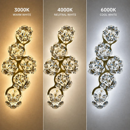 Aplica LED Cristal Decorativa BLOSSOM Lumina Rece/Neutra/Calda Auriu