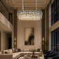 Candelabru Cristal LUCENT Regalis 28xE14, 85x35 cm, Auriu, Inaltime Reglabila, Metal si Cristal