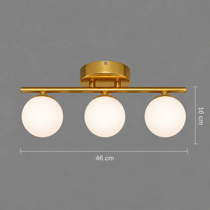 Lustra LED si cristal ORI, 46cm, 3xG9, Globuri, Auriu