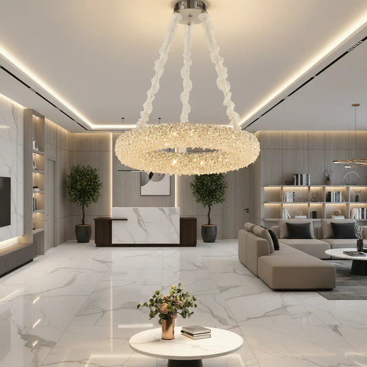 Candelabru Cristal HOHENZOLLERN Magno, 40W, Lumina Calda/Rece/Neutra, Diametru 66cm, Auriu, Inaltime Reglabila