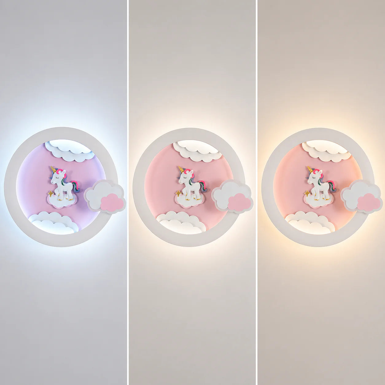 Lustra LED cu telecomanda 71W, Diametru 50cm, lumina Rece/Calda/Neutra, Roz