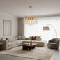 Candelabru Cristal ARBUS Magno, Φ60cm, 8xE14, Auriu, Metal si Cristal