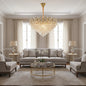 Candelabru Cristal ACE Regalis 22xE14, Diametru 80cm, Inaltime 40cm, Auriu Lucios, Inaltime Reglabila, Design Elegant