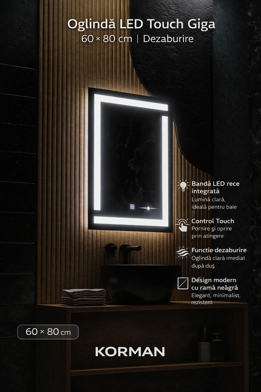 Oglinda LED Touch Giga 60x80cm