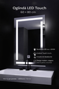 Oglinda LED Touch Giga 60x80cm