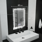 Oglinda LED Rectangulara, 60x80cm, KOVEN Touch, Sistem Dezaburire,Dimabila