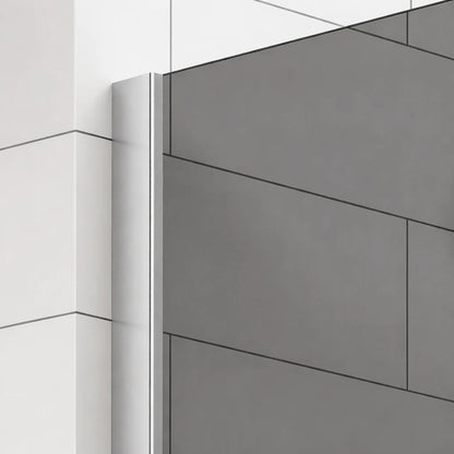 Paravan dus Walk-In 120x195 cm, sticla securizata 8 mm, gri, profil metalic rezistent
