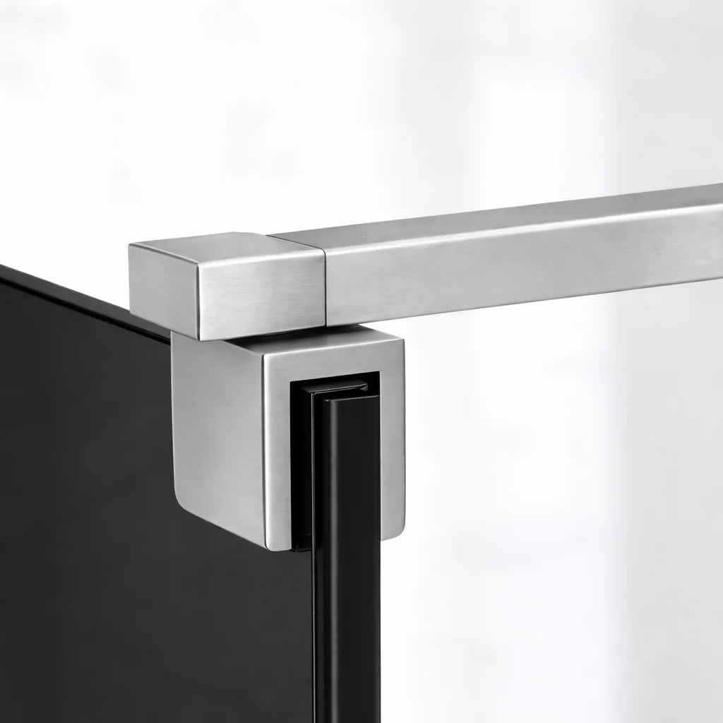 Paravan dus Walk-In 120x195 cm, sticla securizata 8 mm, gri, profil metalic rezistent