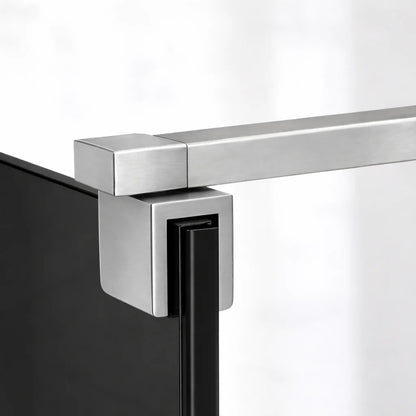 Paravan dus Walk-In 120x195 cm, sticla securizata 8 mm, gri, profil metalic rezistent