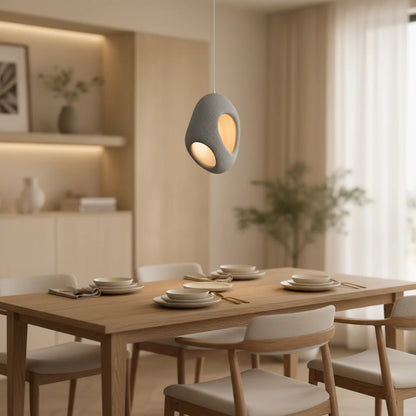 Lustra Moderna FOAMER Magno, 57 cm, Suspendata, 1 X E27, Gri, Metal si Spuma, Inaltime Reglabila