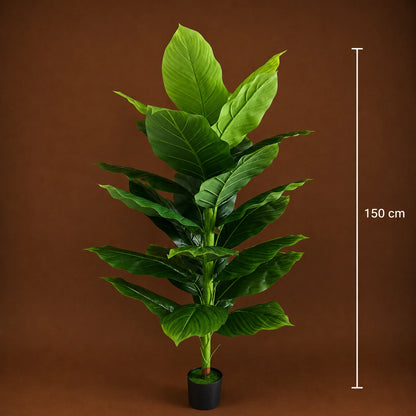 Decoratiune Bananier Musa, Plastic, 150 cm, Verde