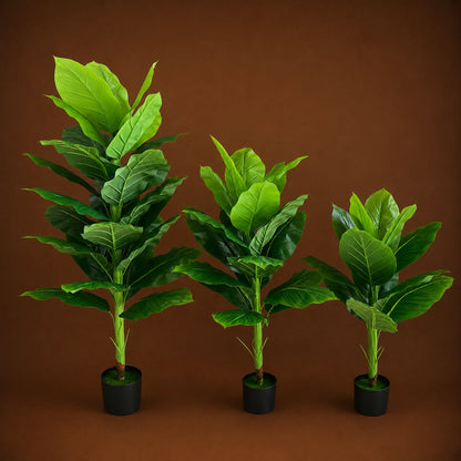 Decoratiune Bananier Musa, Plastic, 130 cm, Verde