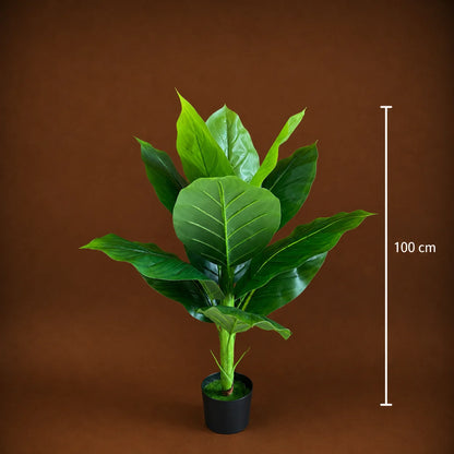 Decoratiune Bananier Musa, Plastic, 100 cm, Verde