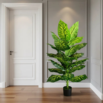 Decoratiune Dieffenbachia, Plastic, 150 cm, Verde