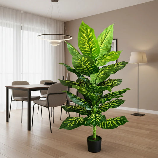 Decoratiune Dieffenbachia, Plastic, 150 cm, Verde