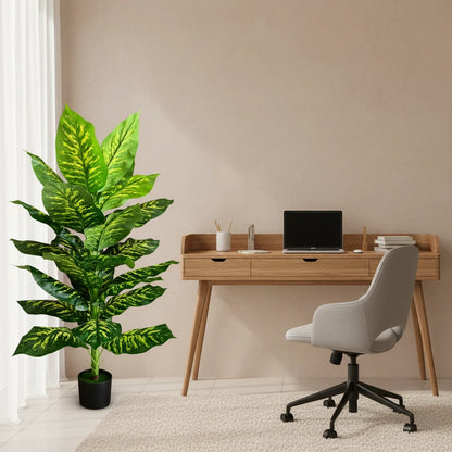 Decoratiune Dieffenbachia, Plastic, 150 cm, Verde