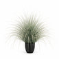 Planta Artificiala Iarba Ornamentala Tip Fantana, 110cm, Verde si Alb, Fara Ghiveci