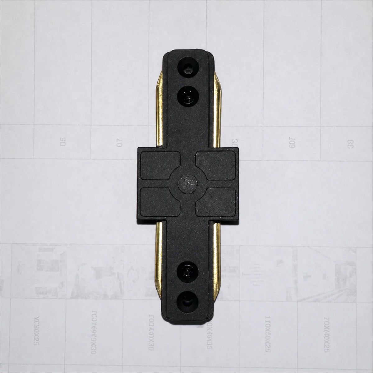 Conector pentru sina SN203BK, 9x3.5x1.5cm, Plastic si Cupru, Neagra