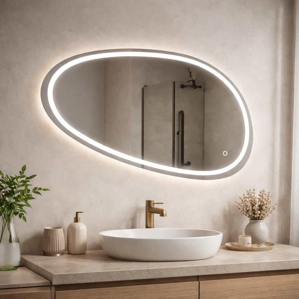 Oglinda LED , 80x45cm, Disegno Touch Marcello, Sistem Dezaburire, Dimabila