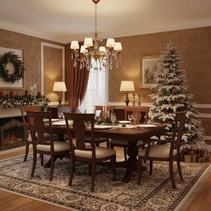 Decoratiune Brad Artificial CRAN, 180 cm, 505 varfuri, Plastic, Verde si Alb