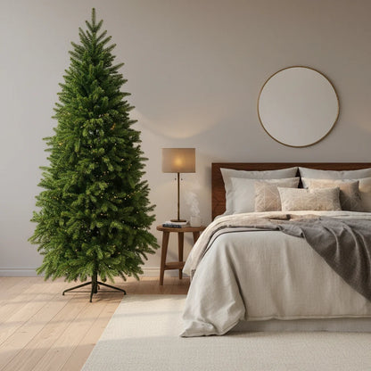 Decoratiune Brad Artificial EIS, 210 cm, 666 varfuri, Plastic, Verde