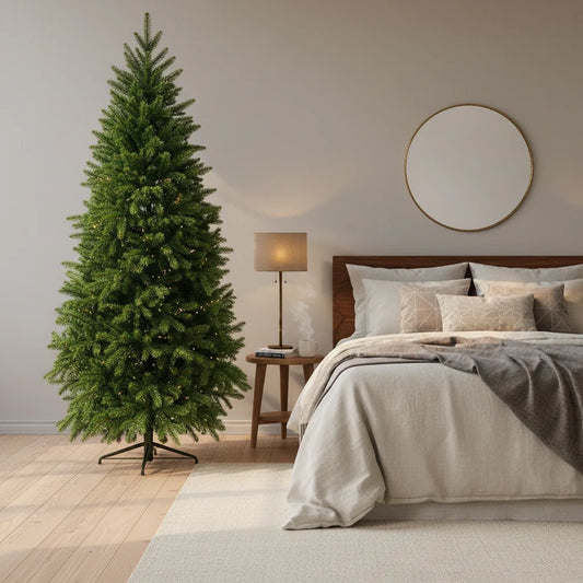 Decoratiune Brad Artificial EIS, 210 cm, 666 varfuri, Plastic, Verde