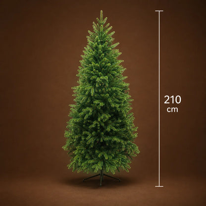 Decoratiune Brad Artificial EIS, 210 cm, 666 varfuri, Plastic, Verde