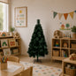 Decoratiune Brad Artificial MANIITSOQ, 150 cm, 130 varfuri, Suport Metalic, Plastic, Verde