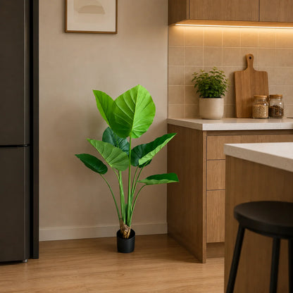 Decoratiune Epipremnum Aureum, 130 cm, 9 frunze, Verde