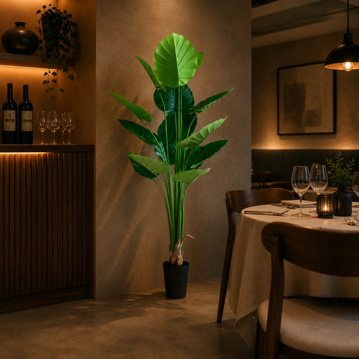 Decoratiune Epipremnum Aureum, 180 cm, 15 frunze, Verde