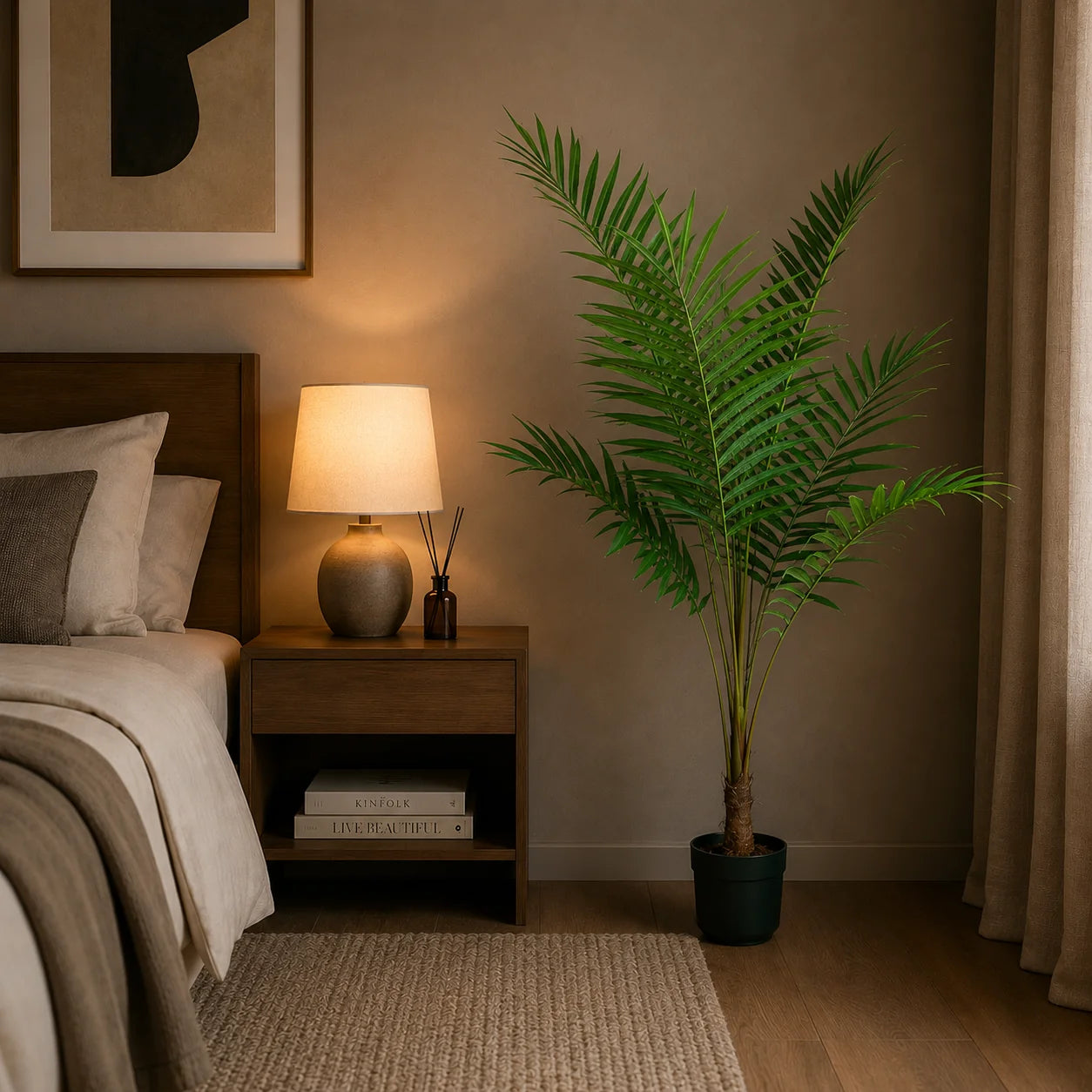 Decoratiune Howea Forsteriana, 160 cm, 7 frunze, Verde