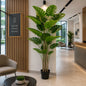 Decoratiune Monstera Deliciosa, 17 frunze, Plastic, 220 cm, Verde