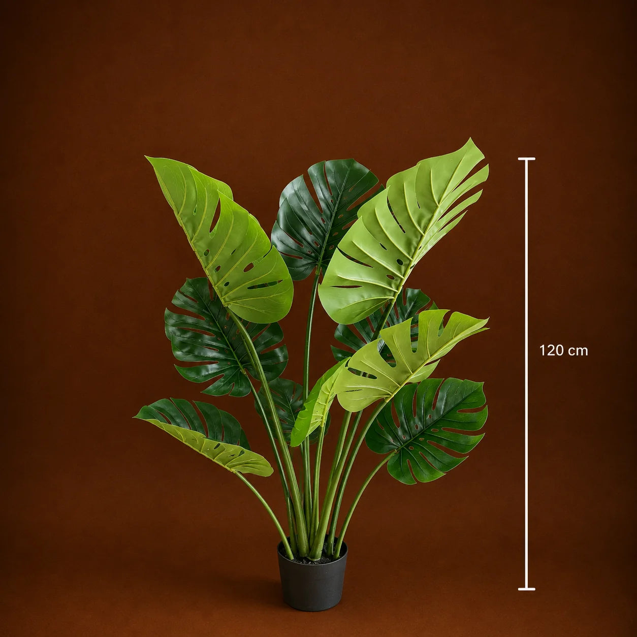 Decoratiune Monstrosa Deliciosa Artificial, Plastic, 120 cm, Verde