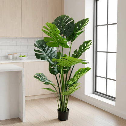 Decoratiune Monstrosa Deliciosa Artificial, Plastic, 160 cm, Verde