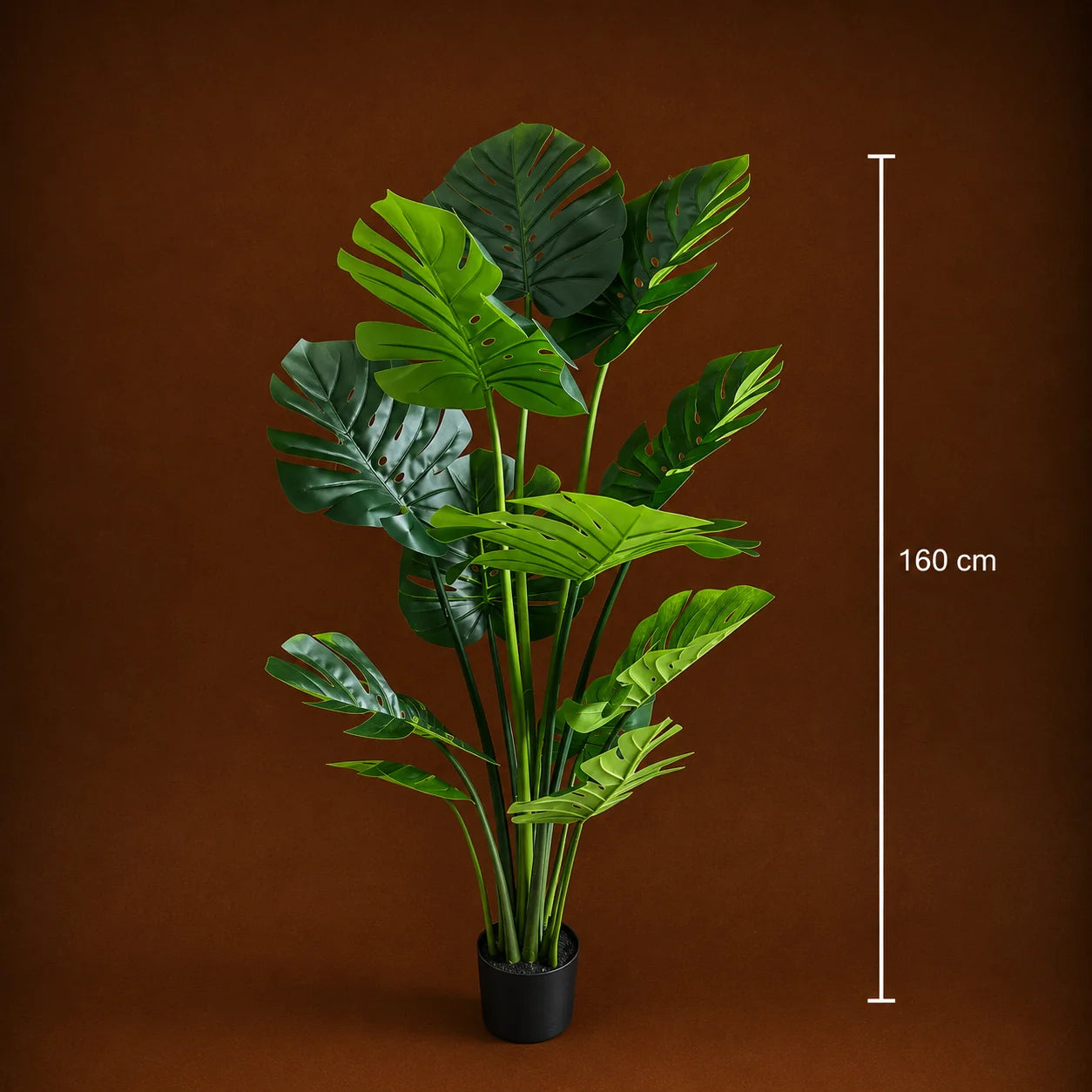 Decoratiune Monstrosa Deliciosa Artificial, Plastic, 160 cm, Verde