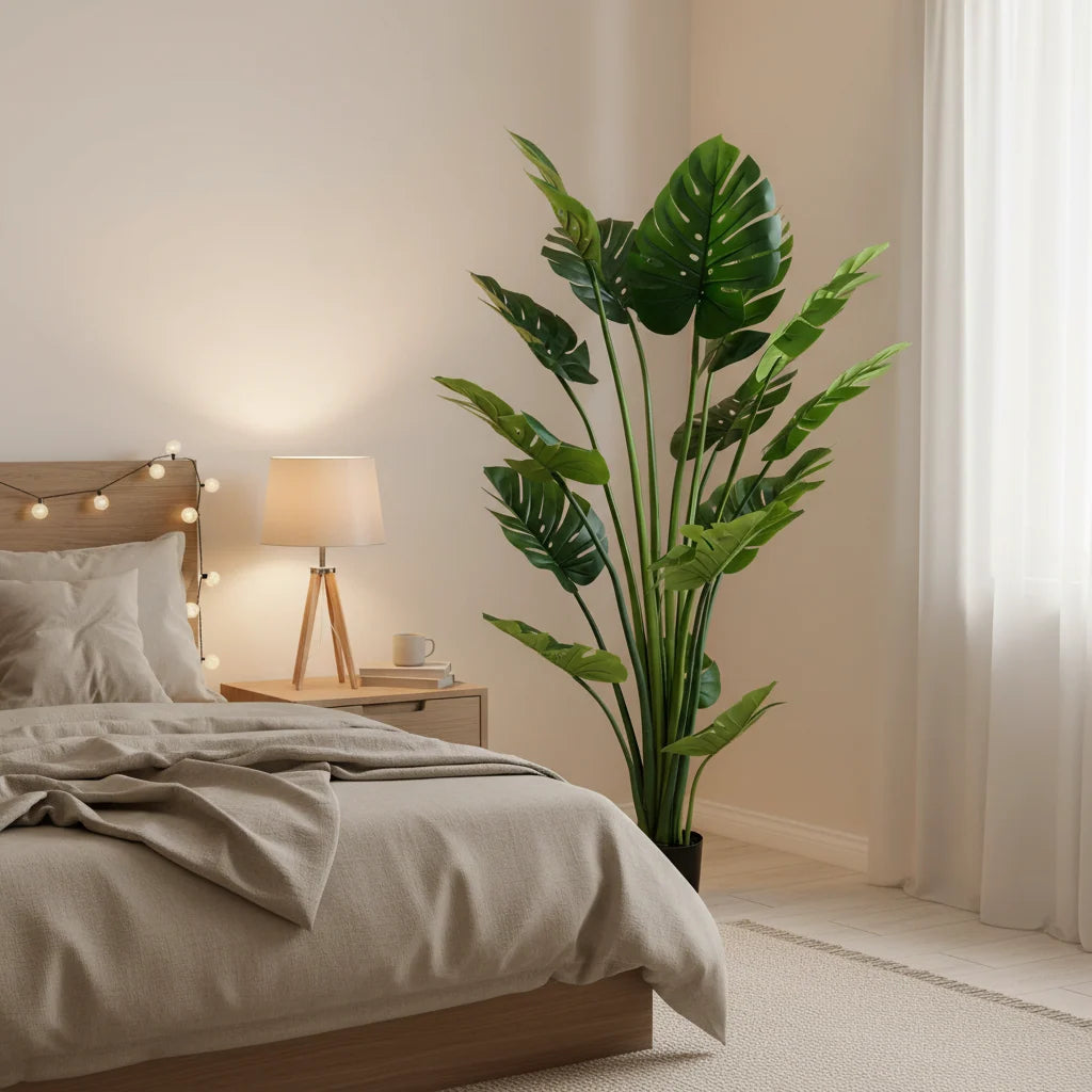 Decoratiune Monstrosa Deliciosa Artificial, Plastic, 180 cm, Verde