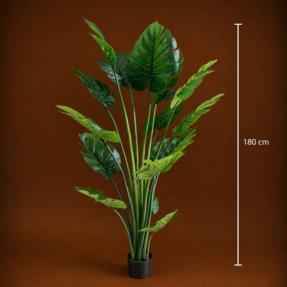 Decoratiune Monstrosa Deliciosa Artificial, Plastic, 180 cm, Verde