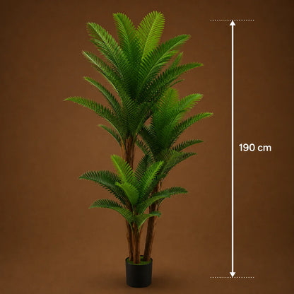Decoratiune Palmier, Plastic, 3 Brate, 190 cm, Verde