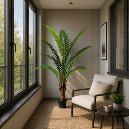 Decoratiune Roystonea Regia, 180 cm, 10 frunze, Verde