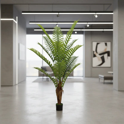 Decoratiune Roystonea Regia, 200 cm, 15 frunze, Verde
